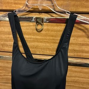 Size 26 black one piece swimsuit straps cross in the back